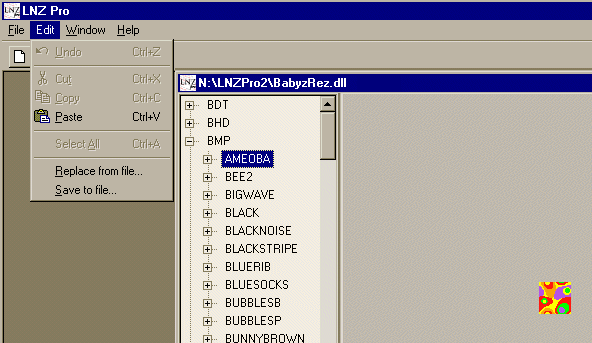 the bitmaps section
