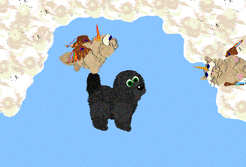 Flying cats with dog
